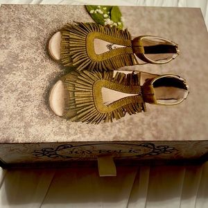 Joyfolie youth size 3 girls stylish olive green dress sandals!